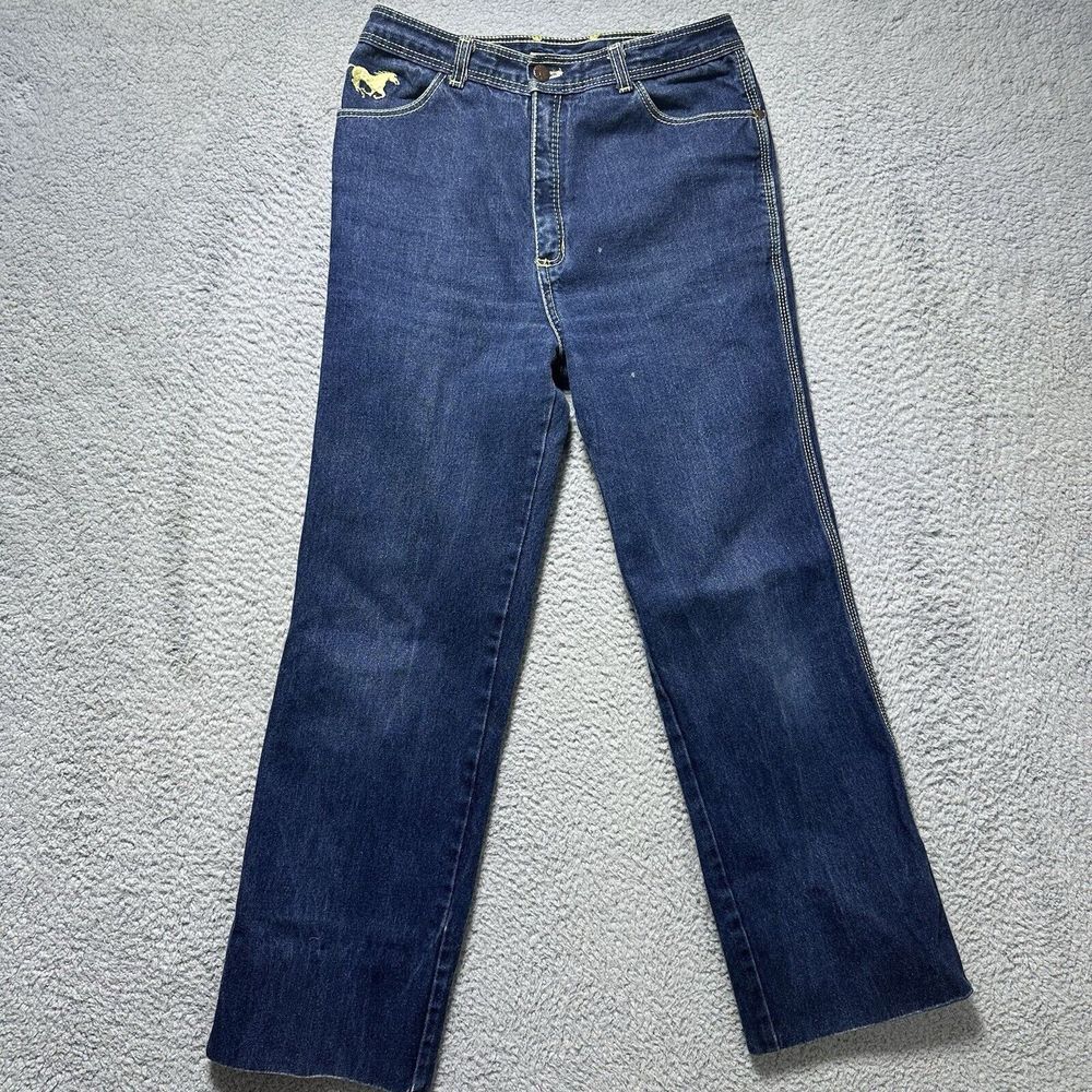Revolver Vintage Western Thick‎ Stick Denim Jeans Ranch wear 28x27 Hemmed